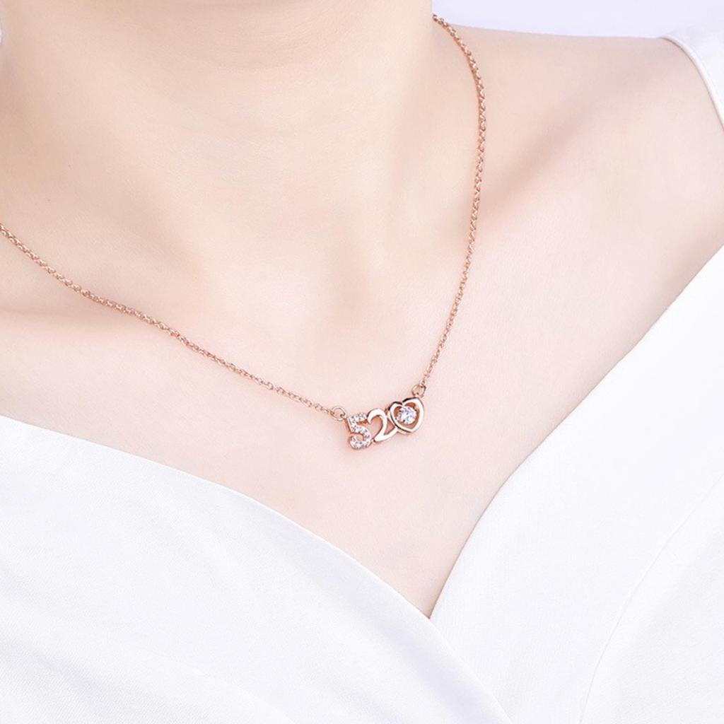 Корейская версия ожерелья с подвеской Qixi Small Smart 520 Clavicle Chain
