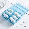 Pill Case Moisture-Proof Multi-Compartment Dustproof Detachable Carry Easily Large Capacity ABS 6 Grids Portable Pill Organizer Case Home Supplies