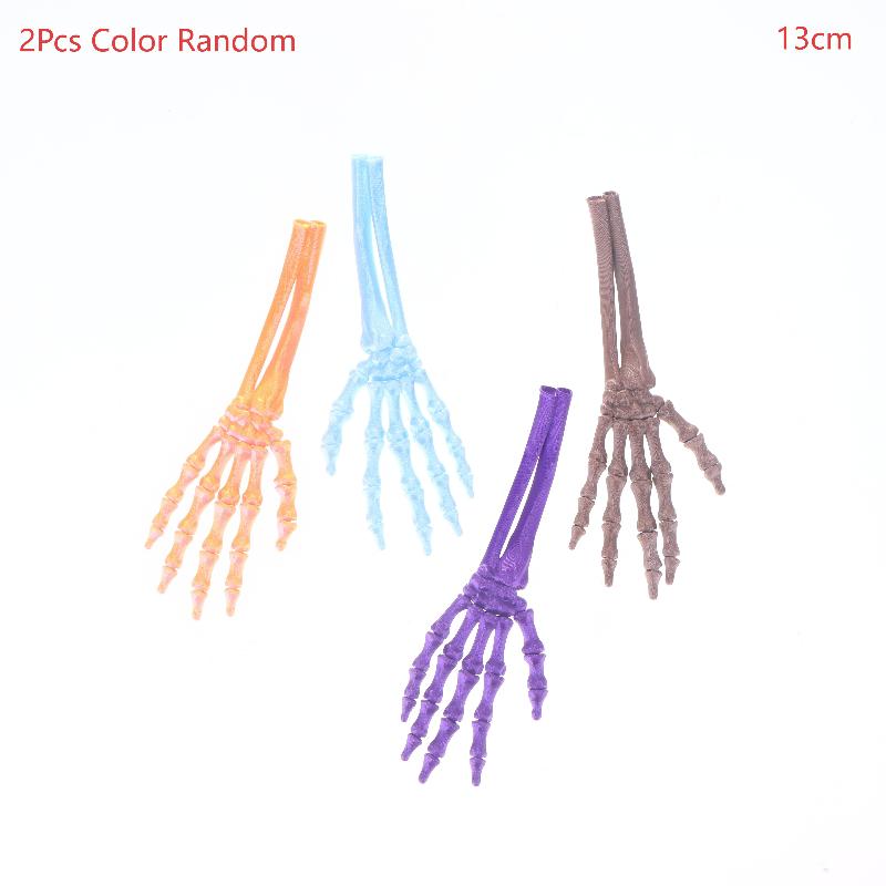 2Pcs 3D Printed Plastic Scary Decoration Halloween Skeleton Hand Prop For Haunted House Horror Party Table Display Ghost