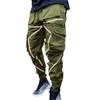 Spring Men's Casual Trousers Loose Large Size Work Trousers Men's Tide Card Drawstring Leg Opening Velcro Sports Trousers Man