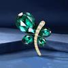 Emerald Butterfly Brooch Femininity Insect Brooch Niche Premium Pin Retro Suit Accessories