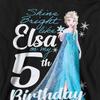 Frozen Childrens/Kids Bright Like Elsa 5th Birthday Pullover Hoodie