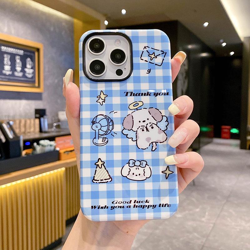 Hairstyle Puppy for Apple 17promax Cartoon Cute for IPhone16pro Lens All-Inclusive 15 New Style 14