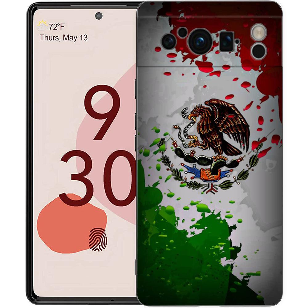 Чехол для телефона Паспорт Мексики для Google Pixel 9 8 7 6 Pro XL 8A 6A 7A 5G Мягкий ударопрочный ТПУ Черный Чехол Fundas