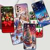 Рождественский Подарочный Дизайн Чехол для Телефона Для Samsung A73 A72 A71 A55 A54 A53 A52 A51 A13 A22 A16 A15 A12 A14 A26 A07 5G Черный