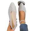 Fashion 2024 Hot Sale Women's Shoes Shallow Women's Flats Fashion Sequins Casual Flat Shoes Sexy Pointed Toe Plus Size Flat Low Heels