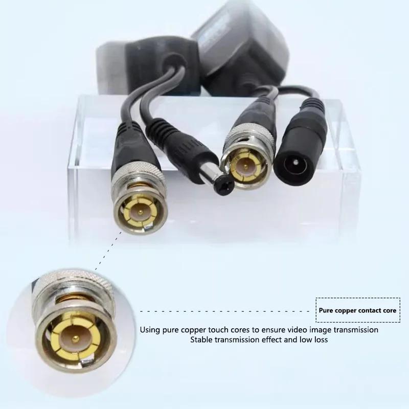 5Pairs(10PCS) ESCAM Passive CCTV Coax BNC Power 4K Video Balun Transceiver RJ45 BNC male Connectors to for CCTV video Camera