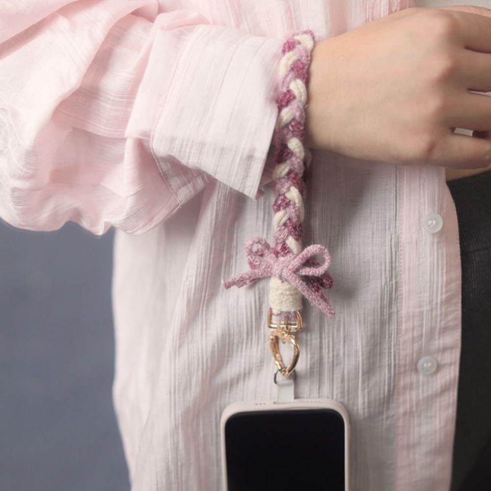 Handmade Phone Lanyard Weaving Crossbody Bag Strap Cute Phone Wrist Strap