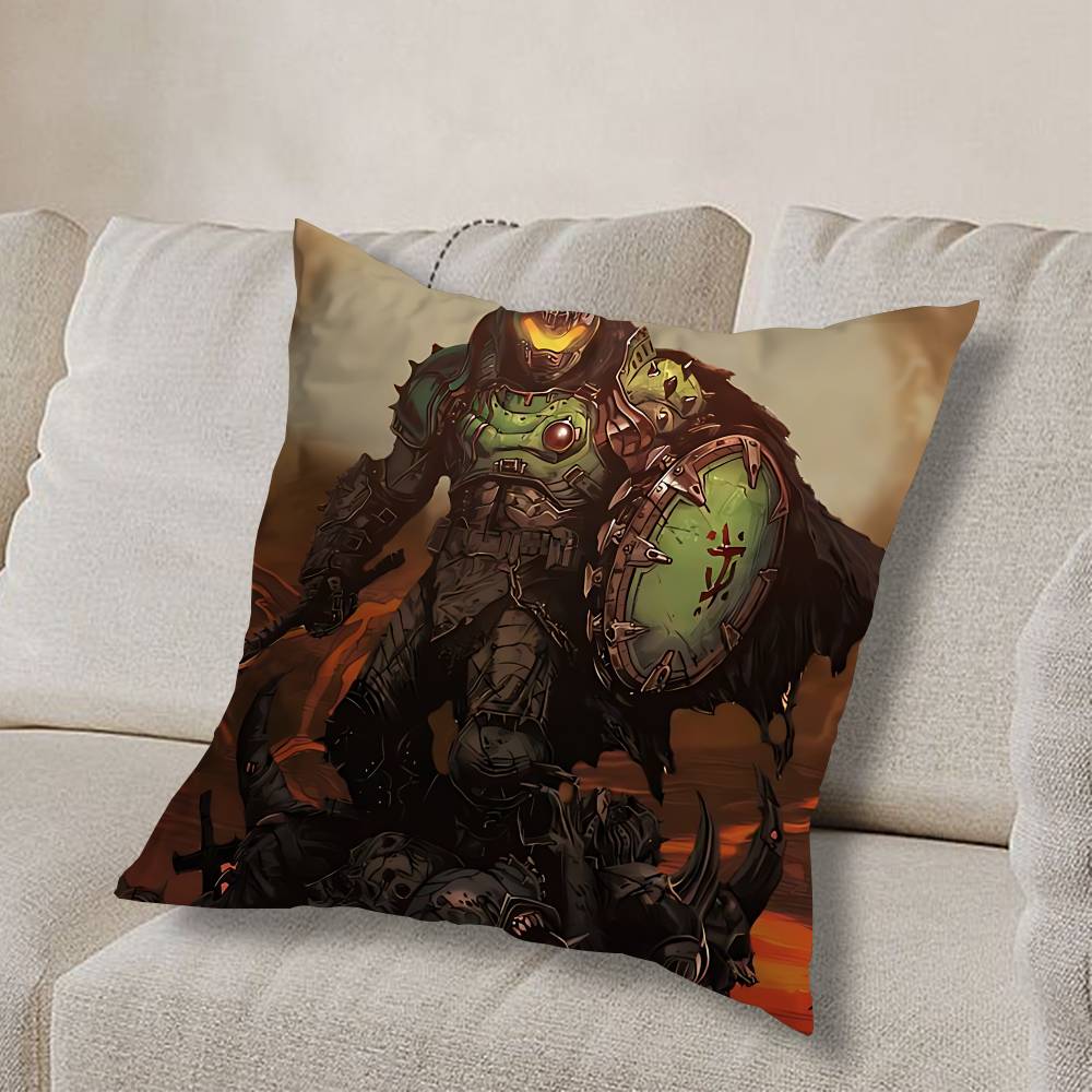 Игра Doom Герой-невидимка Наволочка Наволочка против пылевых клещей Невидимая молния Шелковистый короткий плюш Чехол на подушку для дивана