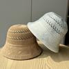 New Spring/Summer Hollow Fisherman Hat for Women, Japanese Style, Thin, Breathable, Sun-Protective, Versatile, Face-Slimming Bucket Hat