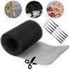 Anti Clogg Mesh Cover Gutter Guard Mesh with 10 Stakes Protect from Leaves Debris Clogging Gutter Downspout Drain Cleaning Tool