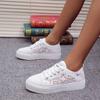 Summer Women's Shoes Casual White Shoes Cutouts Lace Canvas Hollow Breathable Platform Flat Shoes Woman Sneakers