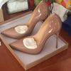European and American New Sexy Plus Size Pointed-toe High Heels Stiletto Single Shoes Women's Shoes 12 Cm