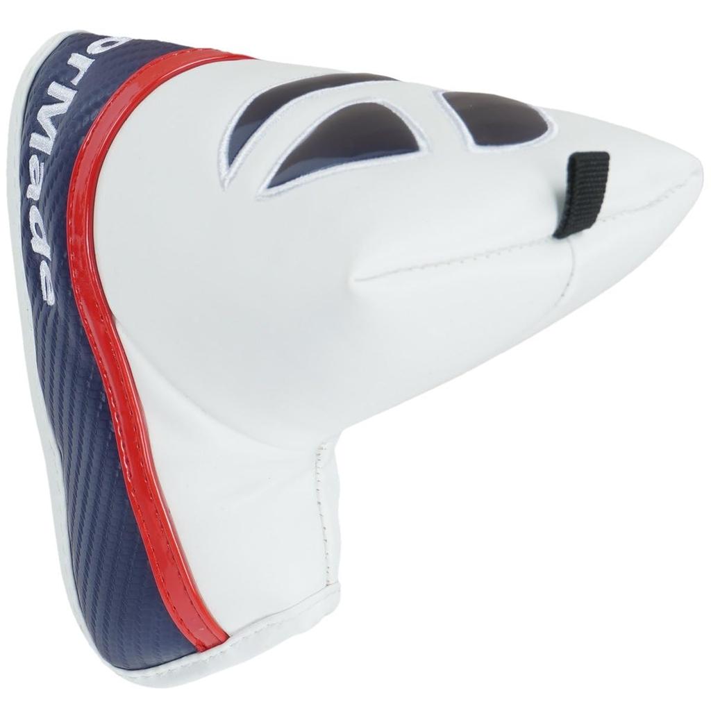 TaylorMade Austec Putter Cover Blade, White/Navy/Red, Men's Headcover, 2024SS UN086