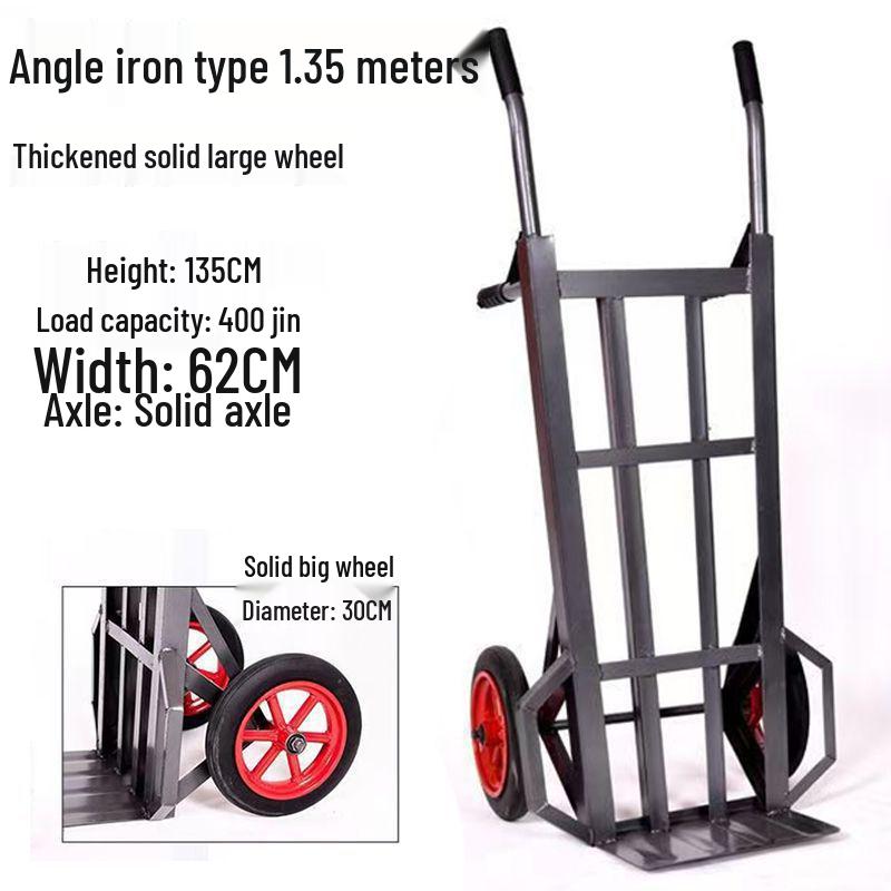Heavy-Duty Two-Wheeled Handcart for Construction and Warehouse Use