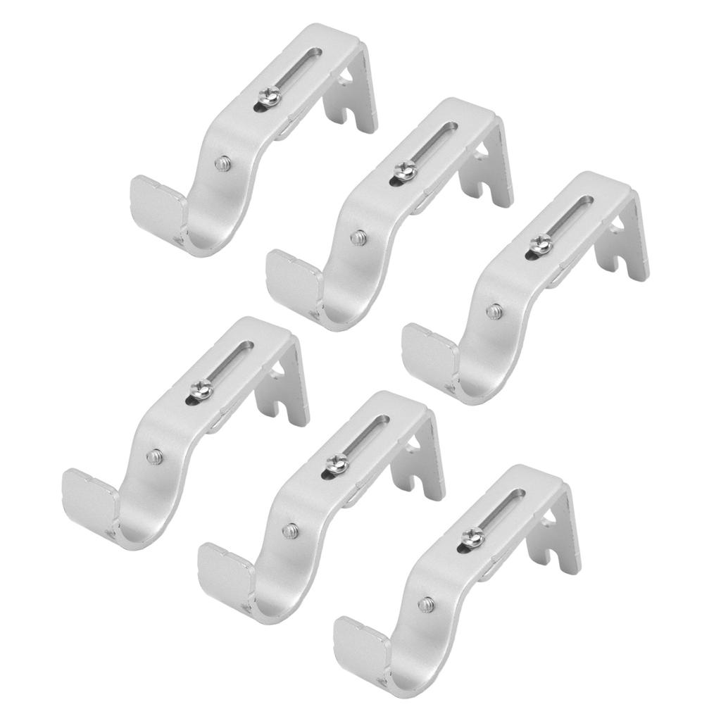6шт кронштейны для карниза для штор железный регулируемый держатель для оконного карниза для настенного крепления серебристый
