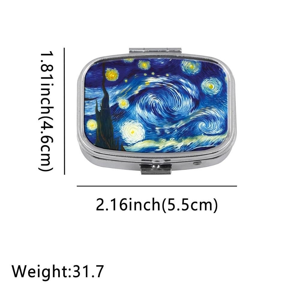 Light-proof Pill Box With 2 Compartments Travel Sealed Box Small Pill Organizer Container