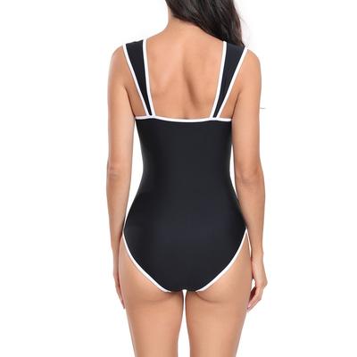 Женская мода, сексуальный спортивный быстросохнущий цельный бикини, однотонный купальник