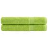 VidaXL Premium Quality Towels 2 Pcs, Shower Towels, Bath Sheets, Guest Towels for Toilet, Green 137509