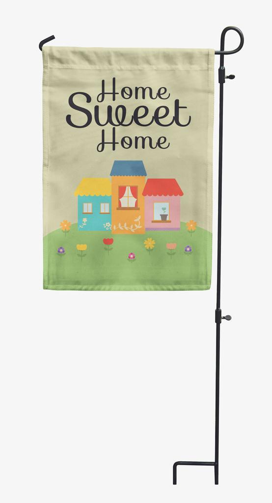 Printtoo Tan Home Sweet Home Garden Summer 12.5""x18"" Двусторонние флаги Флаг для кемпинга