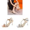 Fashion Slipon High Heels For Women With Waterdiamond Embellishments For Summer Parties