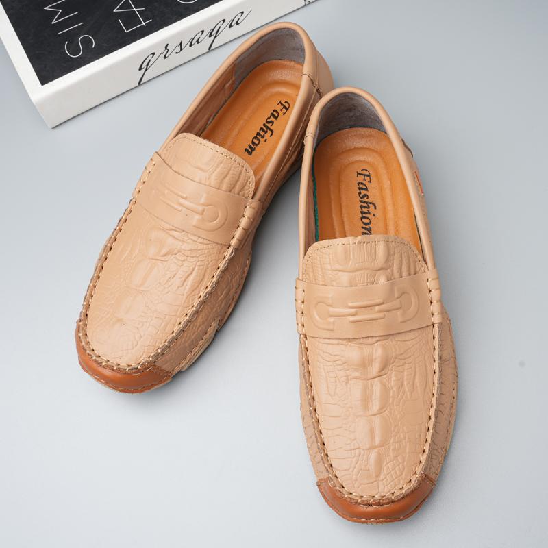 39-46 Модная мужская повседневная кожаная обувь без шнуровки Мокасины Мокасины Обувь для вождения на плоской подошве