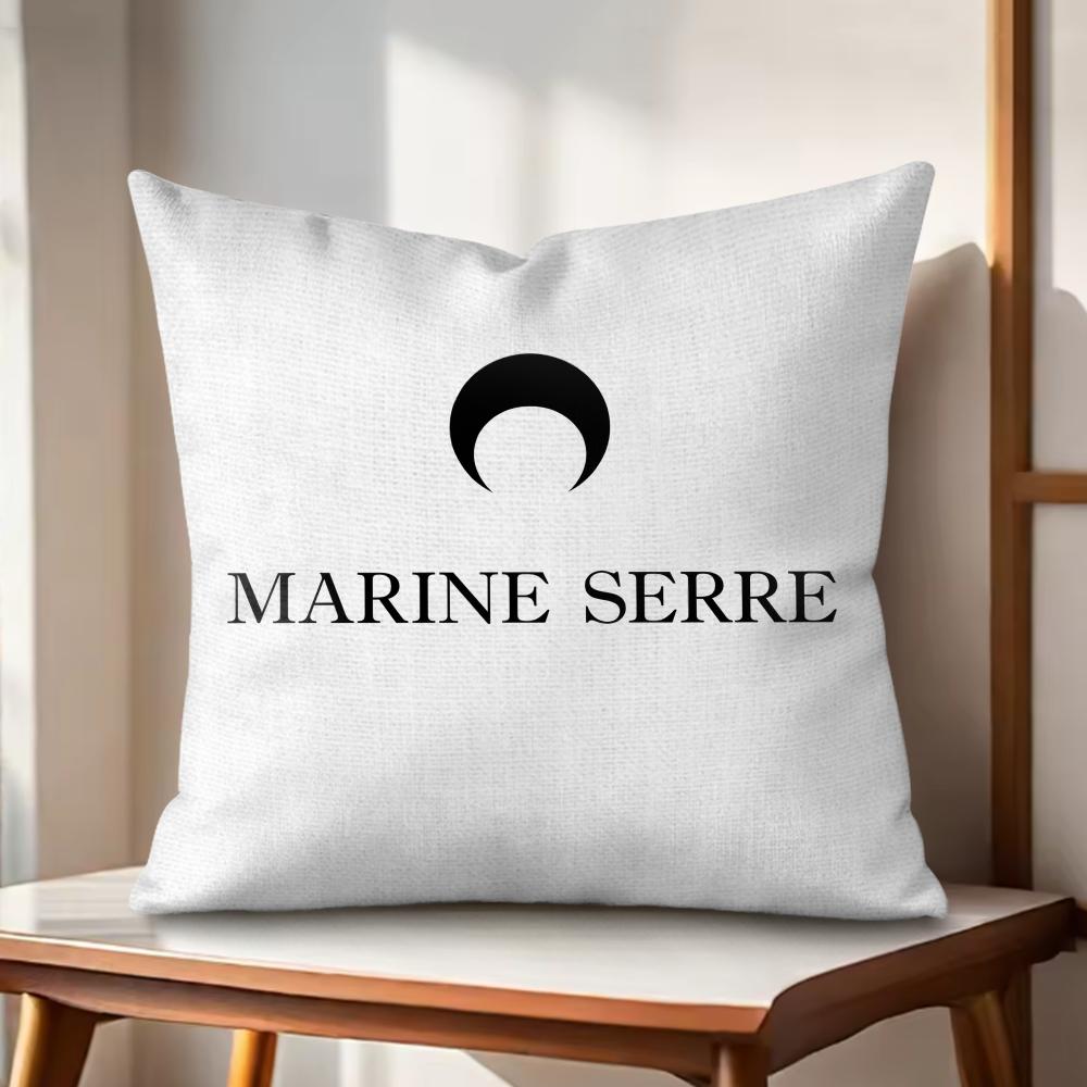 Luxury MMarine Serre Cushion Cover Natural Linen Organic Fabric DoubleSided Printing Couch Pillow Covers Home Decor