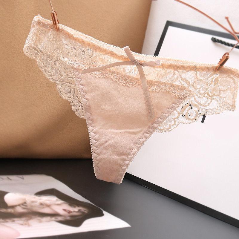 Sexy Lace G String Thong Underwear for Women  Cotton Splicing Panties T-back K53