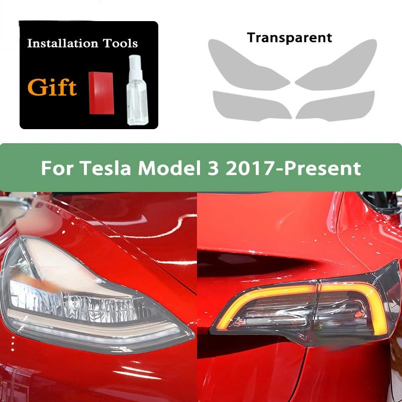 For Tesla Model 3 Y Model X S 2015-2025 HD Car Headlight Protective Film TPU Sticker Headlamp Taillight Fog Lamp Protective Film