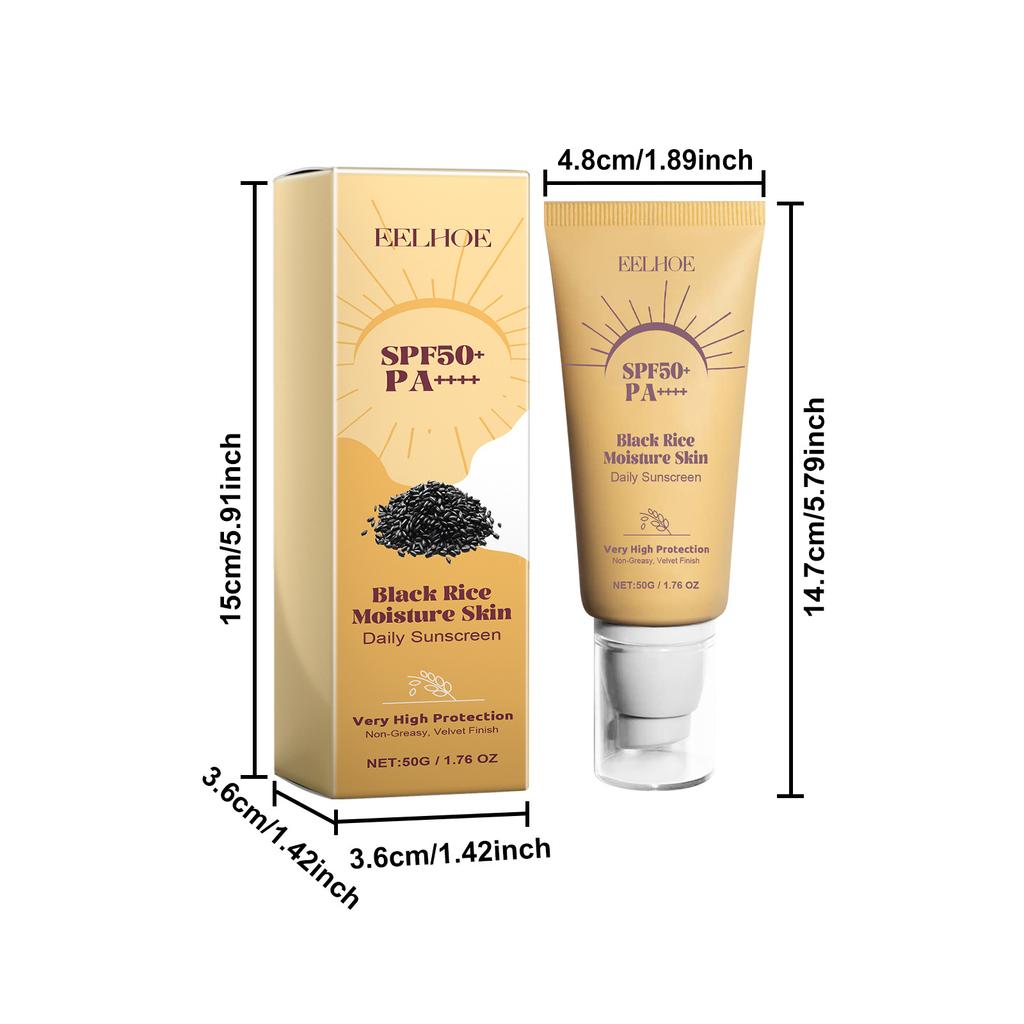 EELHOE Солнцезащитный крем для лица и тела с черным рисом, отбеливающий солнцезащитный крем, солнцезащитный крем, защитный крем для кожи, солнцезащитный крем для лица SPF 50/SPF 90