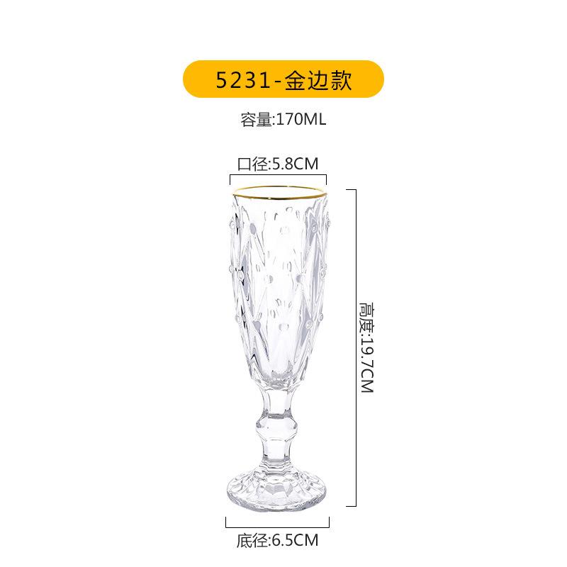 Ретро-стекло Главная Креативные бокалы для вина Европейские бокалы для шампанского Бокалы для коктейлей Сладкие бокалы для вина