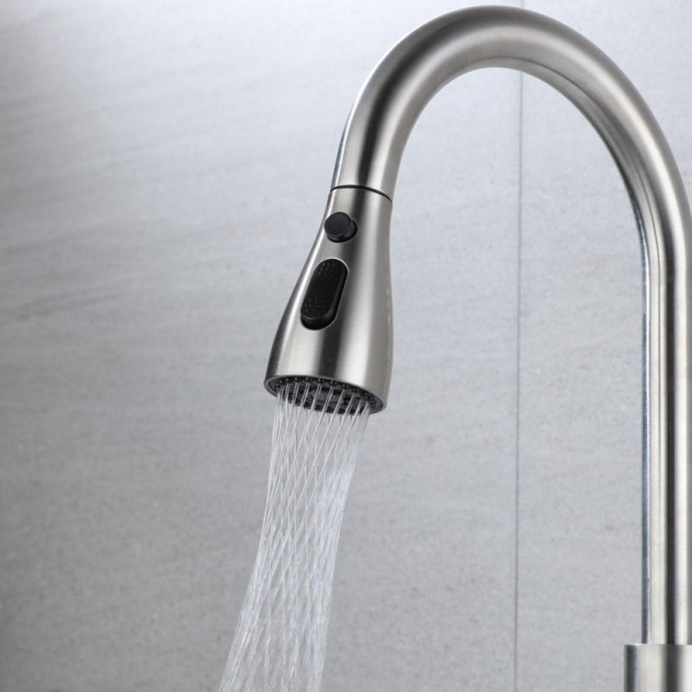 Plastic Water Tap Attachment 3 in 1 Spring Faucet Easy To Install Pull Out Faucet Replacement Part