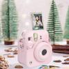 Чехол для Instax Mini 12 новой модели, Полная защита, Устойчивый к царапинам, Портативный, с плечевым ремнем, ПУ кожа (розовый)