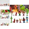 Festive Green Character Figurines Set For Christmas Decoration And Gifts