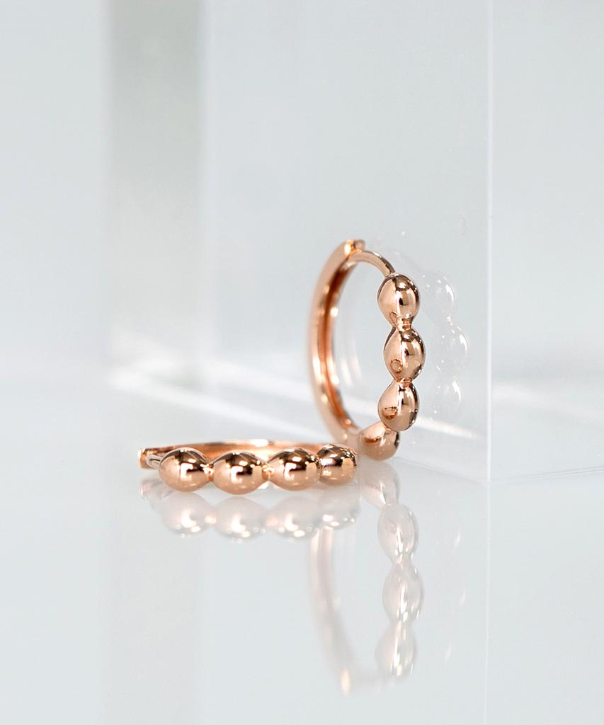 J-Rahel [14K/18K Gold] One-Touch Volume Earrings