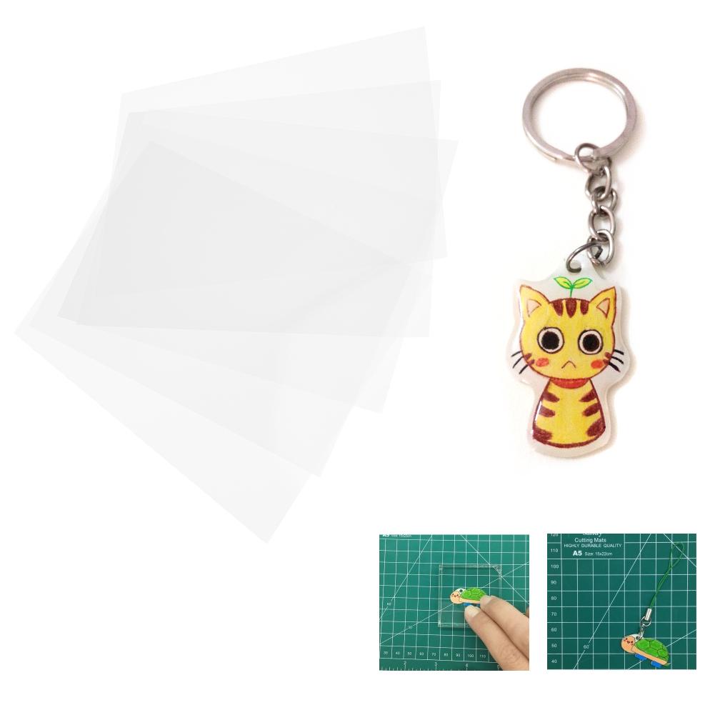 10 шт. термоусадочная пленка полупрозрачная матовая термоусадочная расписанная вручную лист 0,2 мм 2029#