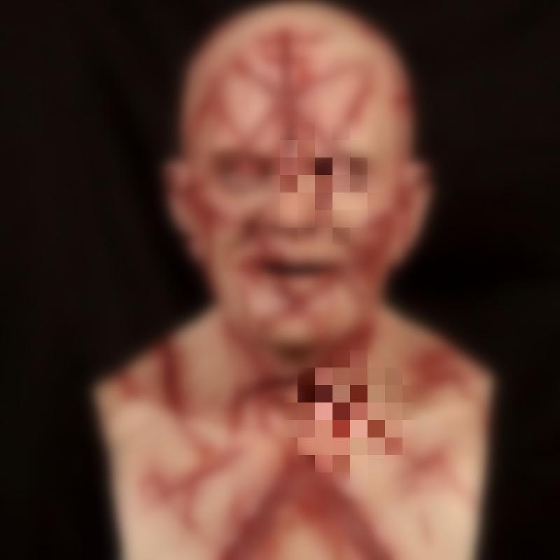 Old Man Mask Halloween Cosplay Masquerade Mask Headgear Latex Face Headgear