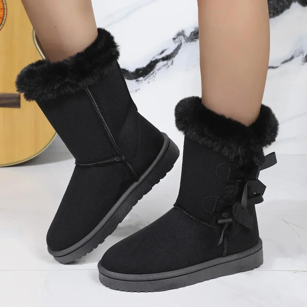 Fashion Winter Boots Fur Women's Snow Boots Low-top Warm Fur Shoes Men's and Women's Winter Short Boots Super Mini Outer Wear Non-slip