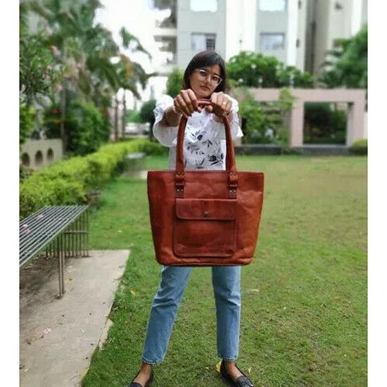 Классическая винтажная большая кожаная сумка через плечо, большая сумка-хобо для покупок, коричневая, 16 дюймов, женская