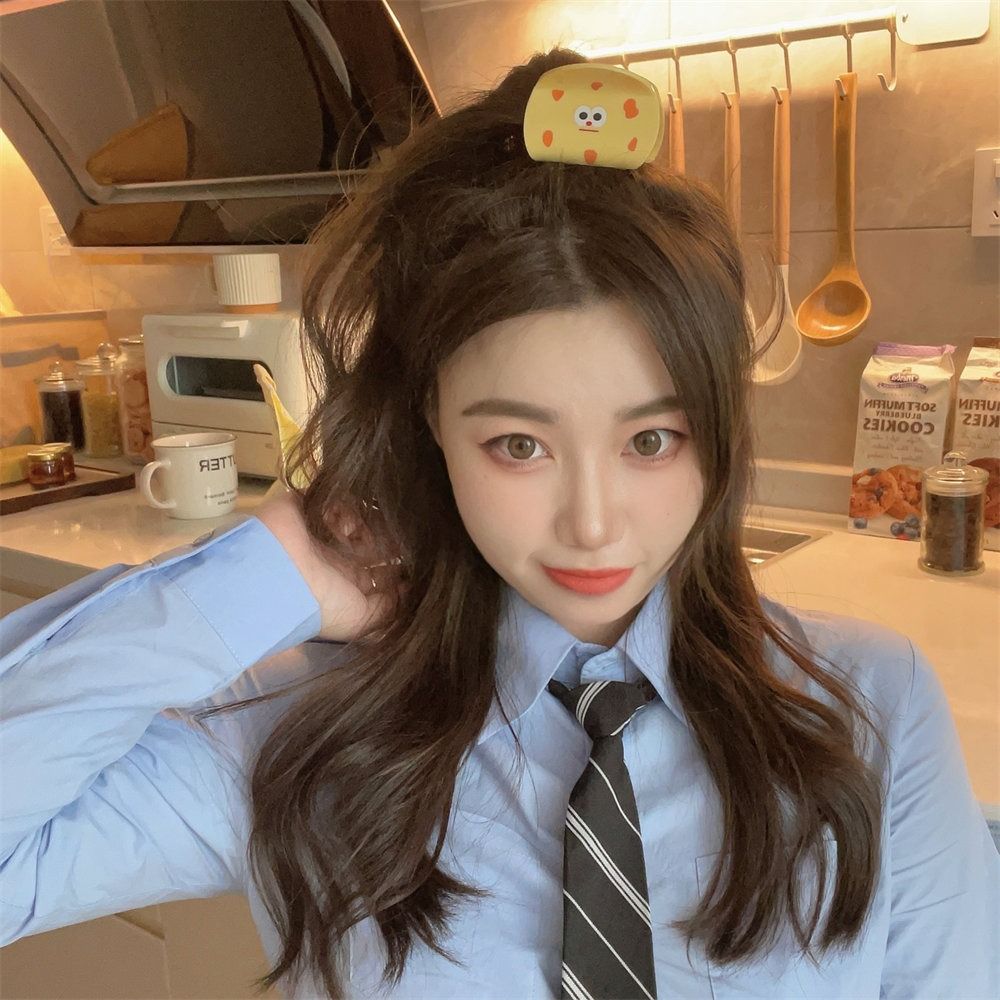 Korean Style Cookie Shark Clip Headwear Acetate Hair Clip Sweet Cookie Hair Claw Wash Face