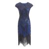 1920s Retro European & American Sequin Tassel Braided Dress