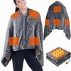 USB Heated Blanket Electric Heating Blanket Poncho Shawl Wrap Throw with Zipper