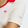 adidas Originals X Notitle FW23 Укороченная рубашка-поло с контрастным v-образным вырезом Женские топы Off-White IN1082