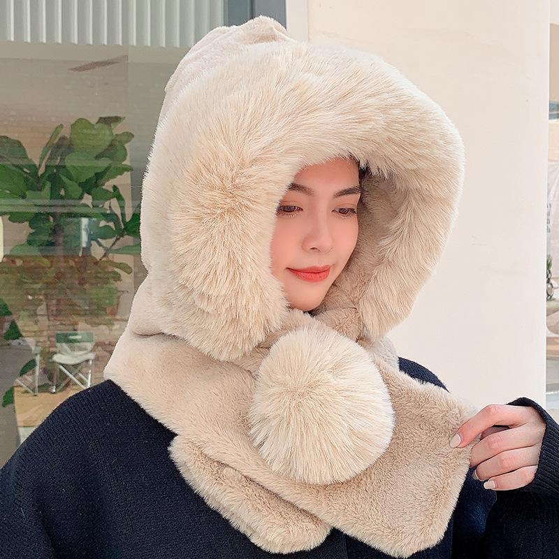 Модные зимние шапки для женщин, теплая шапка-бомбер из искусственного меха, уличная ветрозащитная теплая шапка-ушанка, женские зимние шапки-шарфы