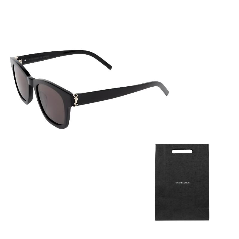 Saint Laurent Logo Irregular Shape Sunglasses Unisex sunglasses Black SLM124001