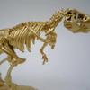 Tyrannosaurus Rex Skeleton Statue Tabletop Ornament Desk Small Gold Sculpture Animal Figurine for