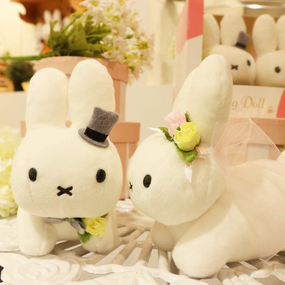 Sekiguchi Wedding Doll, Rabbit, Approx. Height 15cm x Width 18cm x Depth 15cm, Bruna