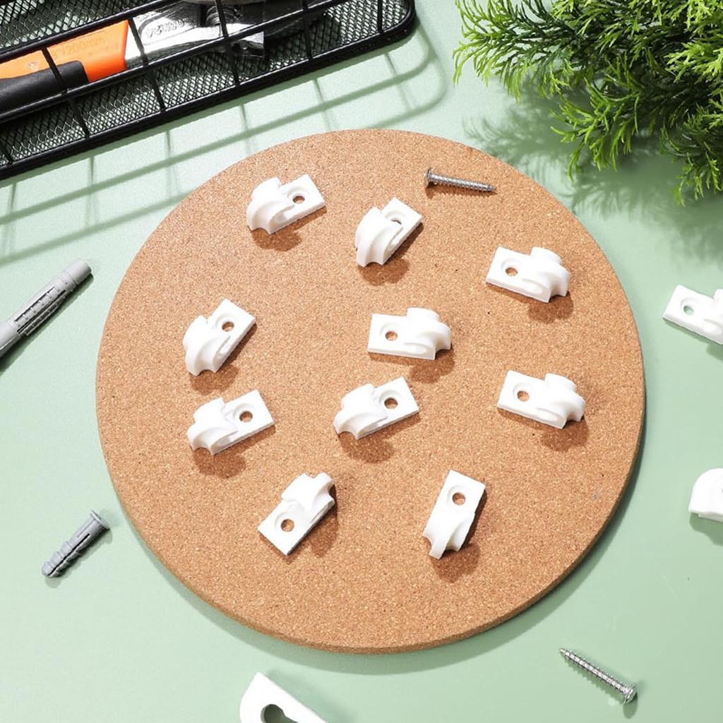 20 шт. Крючки для гирлянд, уличные клипсы для крепления на шурупах для декора патио, настенные вешалки, зажимы для полок, фиксаторы проводов, украшение для вечеринки