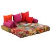 2 Seater Modular Pouf Patchwork Fabric