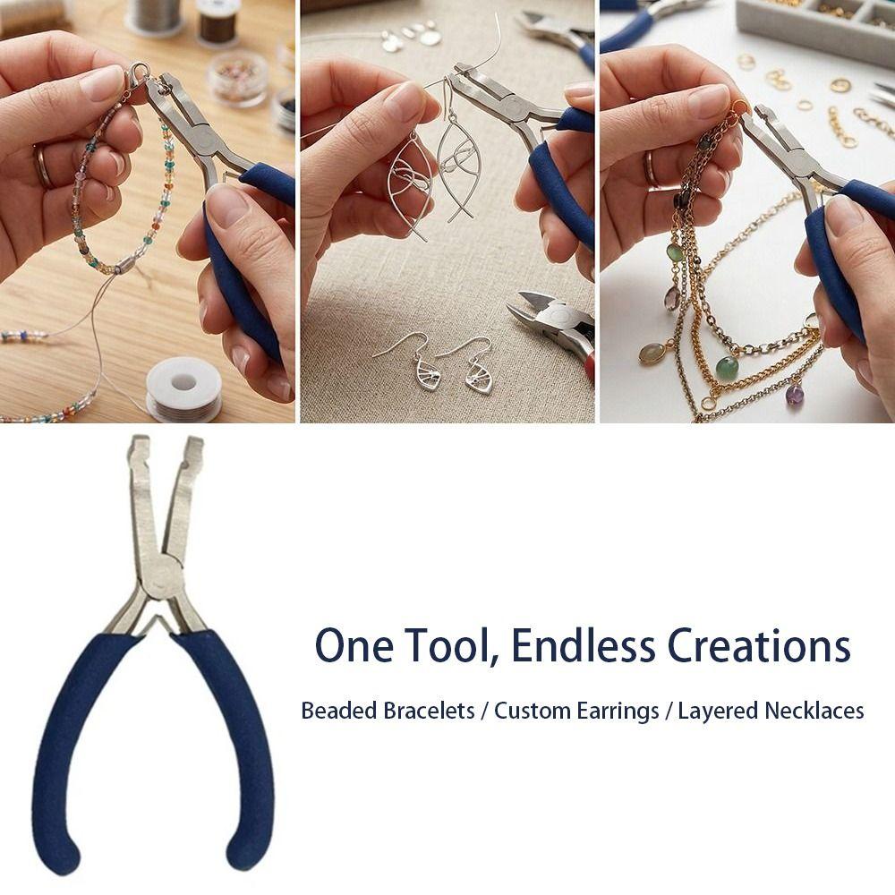 Stainless Steel Jewelry Making Pliers Round Nose Beads Grabbing Pliers Jewelry Making